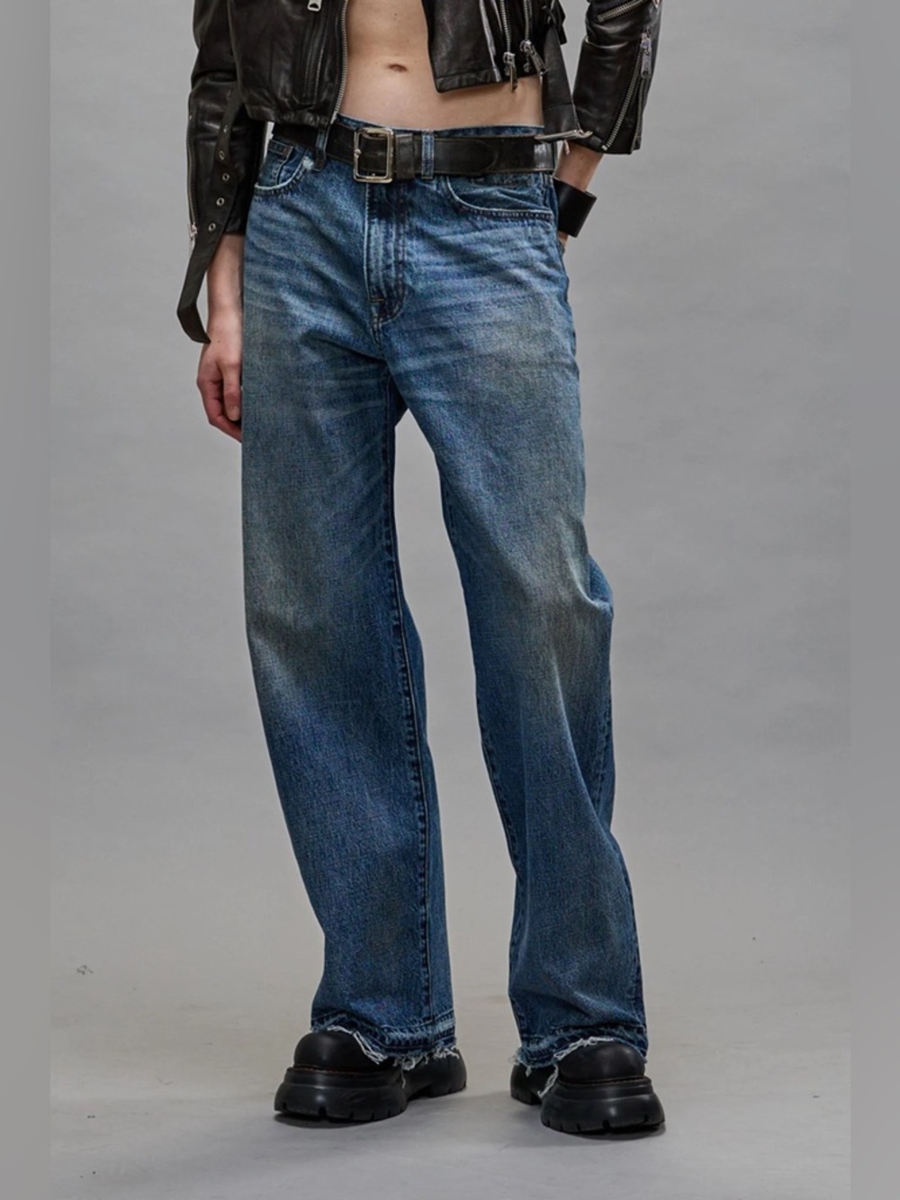 NWT R13 D'arcy Loose High-Rise Jeans - Barter Indigo Blue Size 29